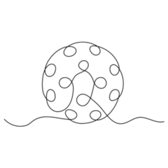 One Line Drawing Pickleball Sticker