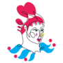 One Line Serious Clown Sticker