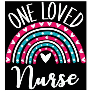 One Loved Nurse Rainbow Sticker