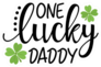 One Lucky Daddy Clover Sticker