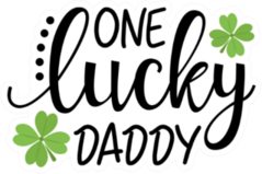 One Lucky Daddy Clover Sticker