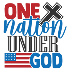 One Nation Under God - 4th Of July Sticker