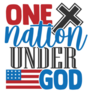 One Nation Under God - 4th Of July Sticker