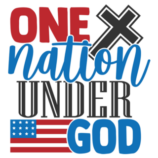 One Nation Under God - 4th Of July Sticker
