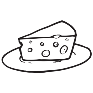 One Slice Of Cheese Hand Made Sticker