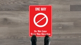 One Way Do Not Enter Floor Sticker