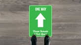 One Way Entrance Floor Sticker