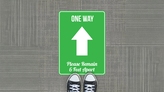 One Way Entrance Floor Sticker