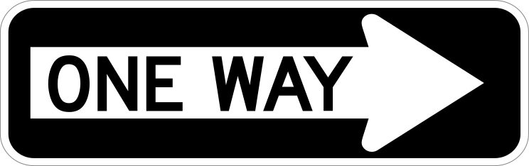One Way, Right Arrow Sticker