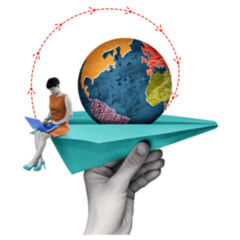 Online Booking Of Plane Tickets Travel Sticker