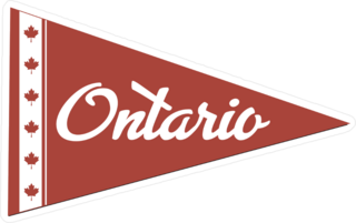 Ontario Canada Flag Pennant Sticker