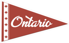 Ontario Canada Flag Pennant Sticker