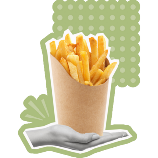 Сontemporary Art Collage French Fries Sticker