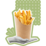 Сontemporary Art Collage French Fries Sticker