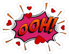 Ooh Comic Sticker