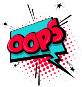 Oops Comic Book Sticker