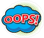 Oops Comic Sticker