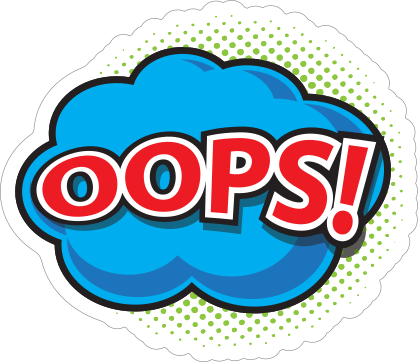 Oops Comic Sticker