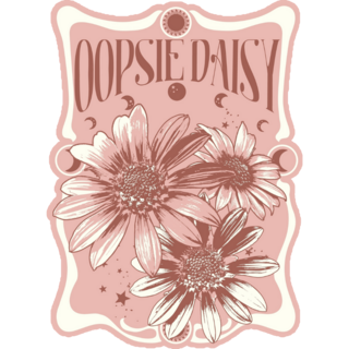 Oopsie Daisy Retro Vintage Hippie Sticker 