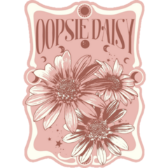 Oopsie Daisy Retro Vintage Hippie Sticker 