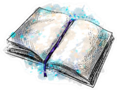 Open Bible Book From A Splash Of Watercolor Sticker