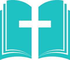 Open Bible with Cross in the Middle Transfer Sticker