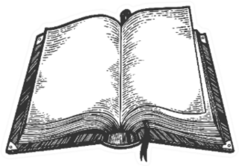 Open Book Sketch Bible Illustration Sticker