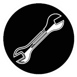 Open End Wrench Icon Illustration Sticker