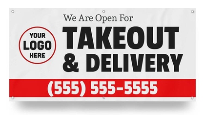 Open for Takeout and Delivery Banner