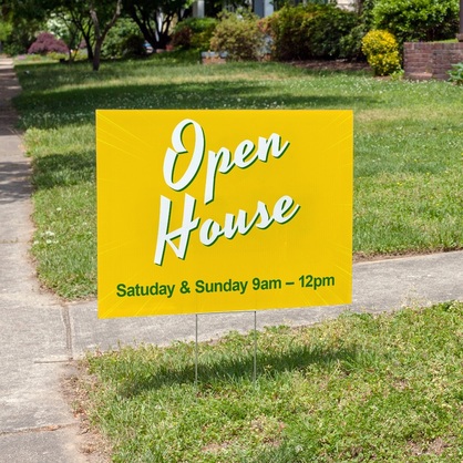 Open House Custom Yard Sign