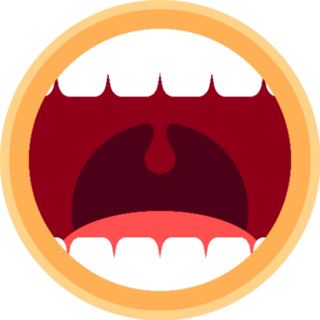 Open Mouth With Teeth And Tongue Sticker
