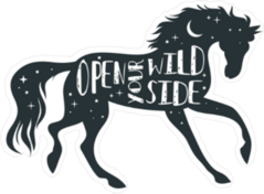 Open Your Wild Side Horse Sticker