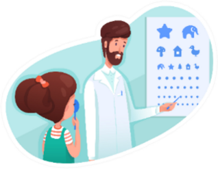 Ophthalmology Clinic Visit Eyesight Test Chart Symbols Sticker