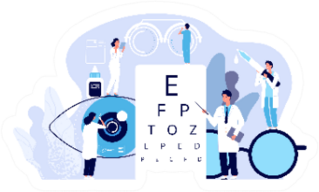 Ophthalmology Concept Abstract Illustration Sticker