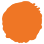 Orange Abstract Shape Sticker