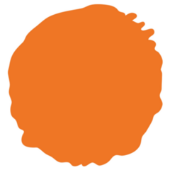 Orange Abstract Shape Sticker