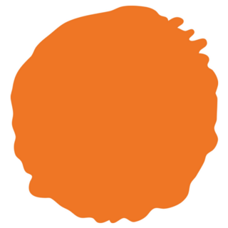 Orange Abstract Shape Sticker