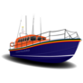 Orange And Blue Coastguard Lifeboat Sticker