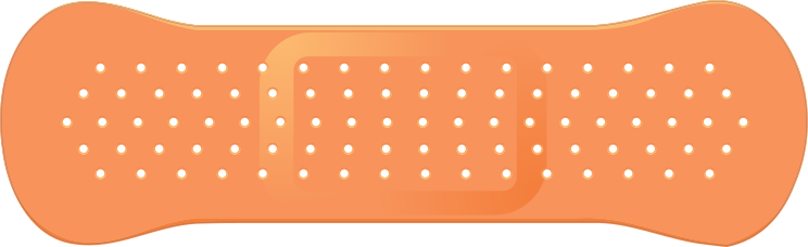 Orange Band Aid Bandage Sticker