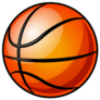 Orange Basketball Sticker