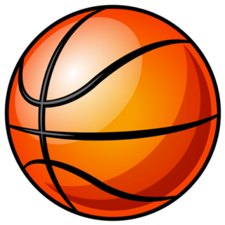 Orange Basketball Sticker