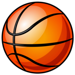 Orange Basketball Sticker