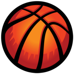 Orange Basketball Vector Illustration Sticker