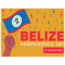 Orange Belize Independence Sticker	