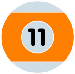 Orange Billiard Ball Illustration Sticker