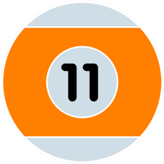 Orange Billiard Ball Illustration Sticker