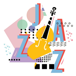 Orange Cello Jazz Music Illustration Sticker