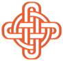 Orange Celtic Knot On White Sticker