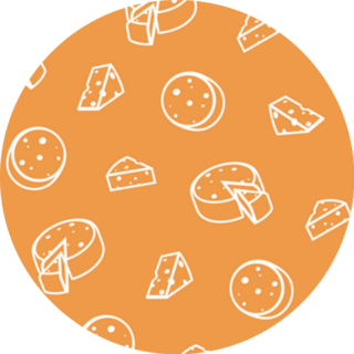 Orange Cheese Pattern Sticker