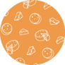 Orange Cheese Pattern Sticker